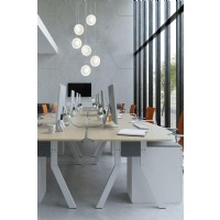 AVONNI AV-1846-6KT Krom Kaplama Modern Avize LED Metal Pleksi 40cm