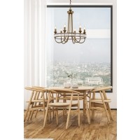 AVONN AV-1890-6E Eskitme Kaplama Klasik Avize E14 Metal Kristal 60cm