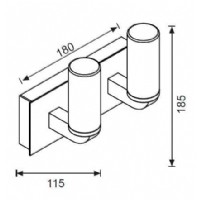 JUPTER EV022 K 2XE14 BANYO APLIGI KROM IP44 AMPUL HARTR