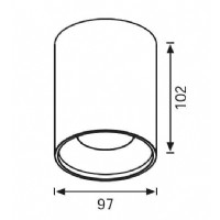 JUPTER JC065 B&S GU10 TAVAN ARMATR BEYAZ/SYAH IP20 AMPUL HARTR