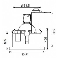 JUPTER JH680 B CAMLI SABIT SPOT (BANYO) IP 65