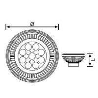 JUPTER LA009 LED Ampul AR111 12W