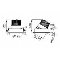 JUPTER LD476 S Hareketli Yuvarlak Spot 27W - PHILIPS Trafo ile