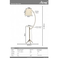 AVONN LM-9126-1E Eskitme Kaplama Lambader E27 Metal Kuma Mermer 60x60cm