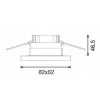 JUPTER LS591 B Kare Camli Led Spot Trafolu (6500K) 7W