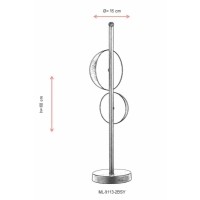 AVONNI ML-9113-2BSY Siyah Boyal Masa Lambas E14 Metal Pleksi 15cm