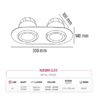 Nevo Sva Alt kili Led Spot Beyaz ND295-2