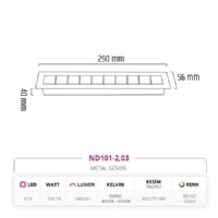 Nevo Sva Alt Led Spot Beyaz Siyah ND101-2