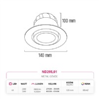 Nevo Sva Alt Led Spot Beyaz ND295