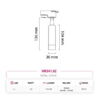 Nevo Dekoratif Ray Spot Siyah NR341
