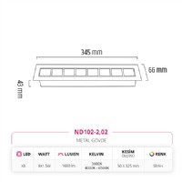 Nevo Sva Alt Led Spot Siyah ND102-2