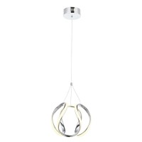 AVONN AV-4339-K Krom Kaplama Modern Avize LED Metal Silikon 40cm