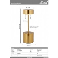 AVONN ML-64003-EL Eskitme Lak Masa Lambas LED Metal Pleksi 9cm